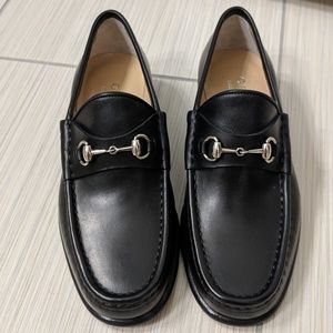 Gucci Black Leather Loafers